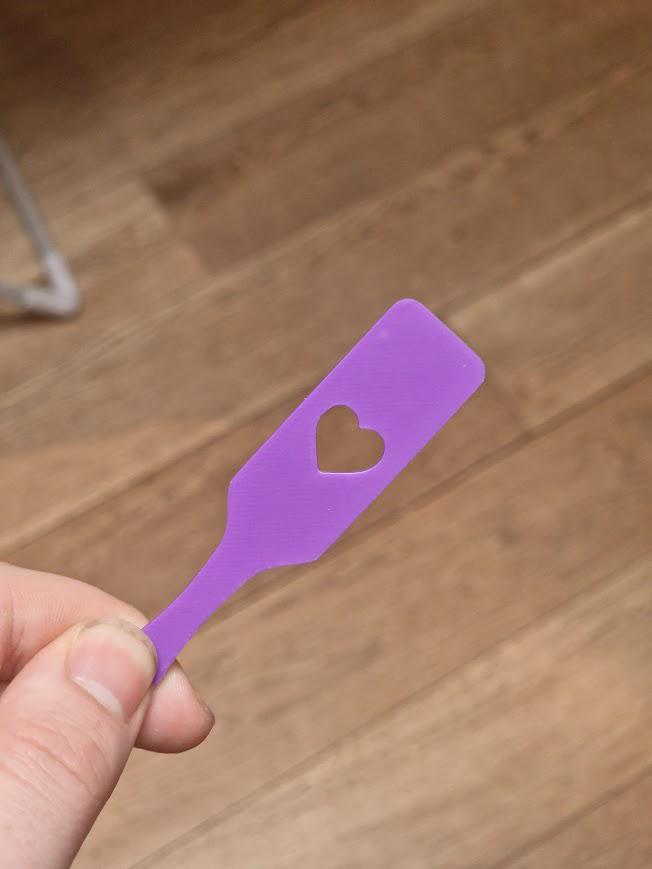 Paddle Ear-Rings with 3 Love Hearts! - Kinky BDSM 3d-Printed Accessory