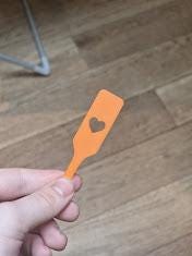 Paddle Ear-Rings with 3 Love Hearts! - Kinky BDSM 3d-Printed Accessory