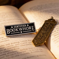 Certified Book Wh*re Enamel Pin | Funny Smut Reader Badge | BookTok Romance Reader Gift