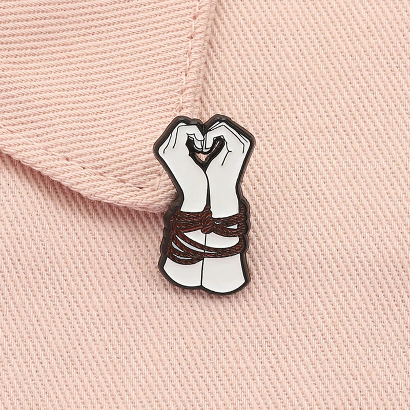 Love Binds - Shibari & BDSM Enamel Pin