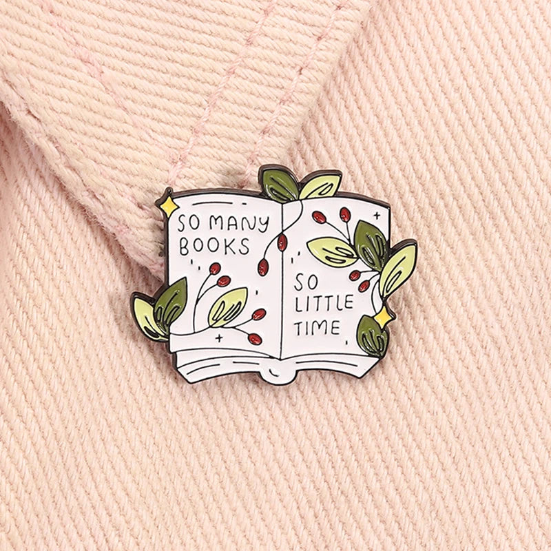 So Many Books So Little  Time - Enamel Pin
