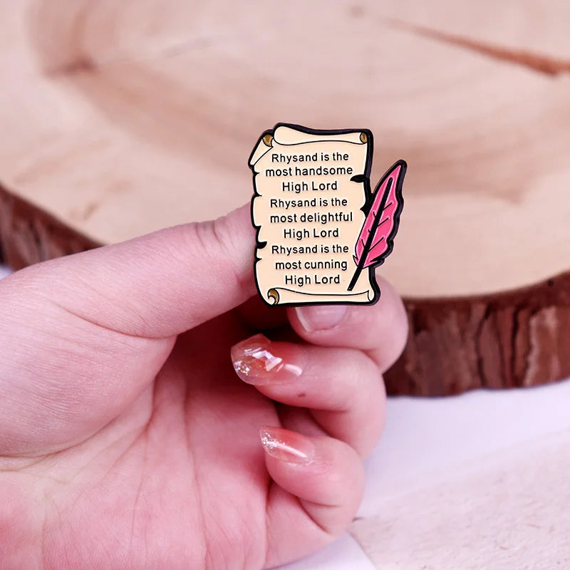 Most Delightful High Lord Enamel Pin | Fantasy Reader Badge | Romantasy & BookTok Inspired Gift