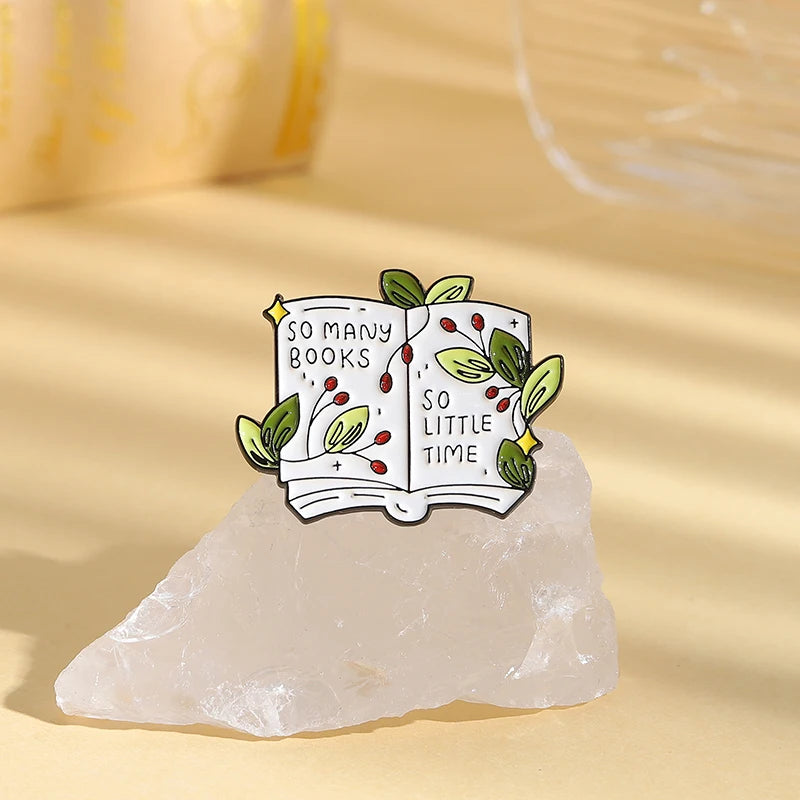 So Many Books So Little  Time - Enamel Pin