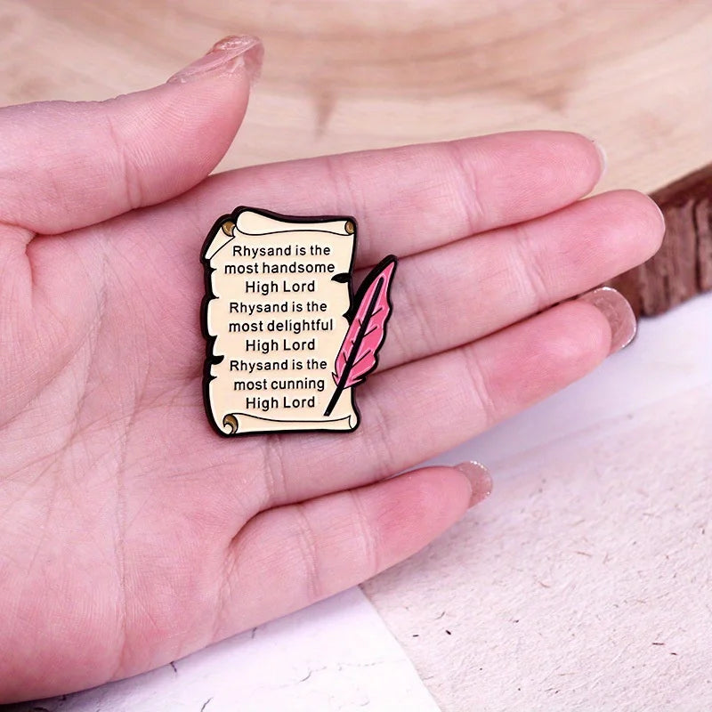 Most Delightful High Lord Enamel Pin | Fantasy Reader Badge | Romantasy & BookTok Inspired Gift