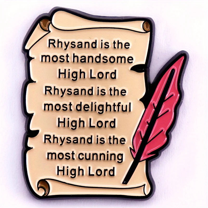 Most Delightful High Lord Enamel Pin | Fantasy Reader Badge | Romantasy & BookTok Inspired Gift