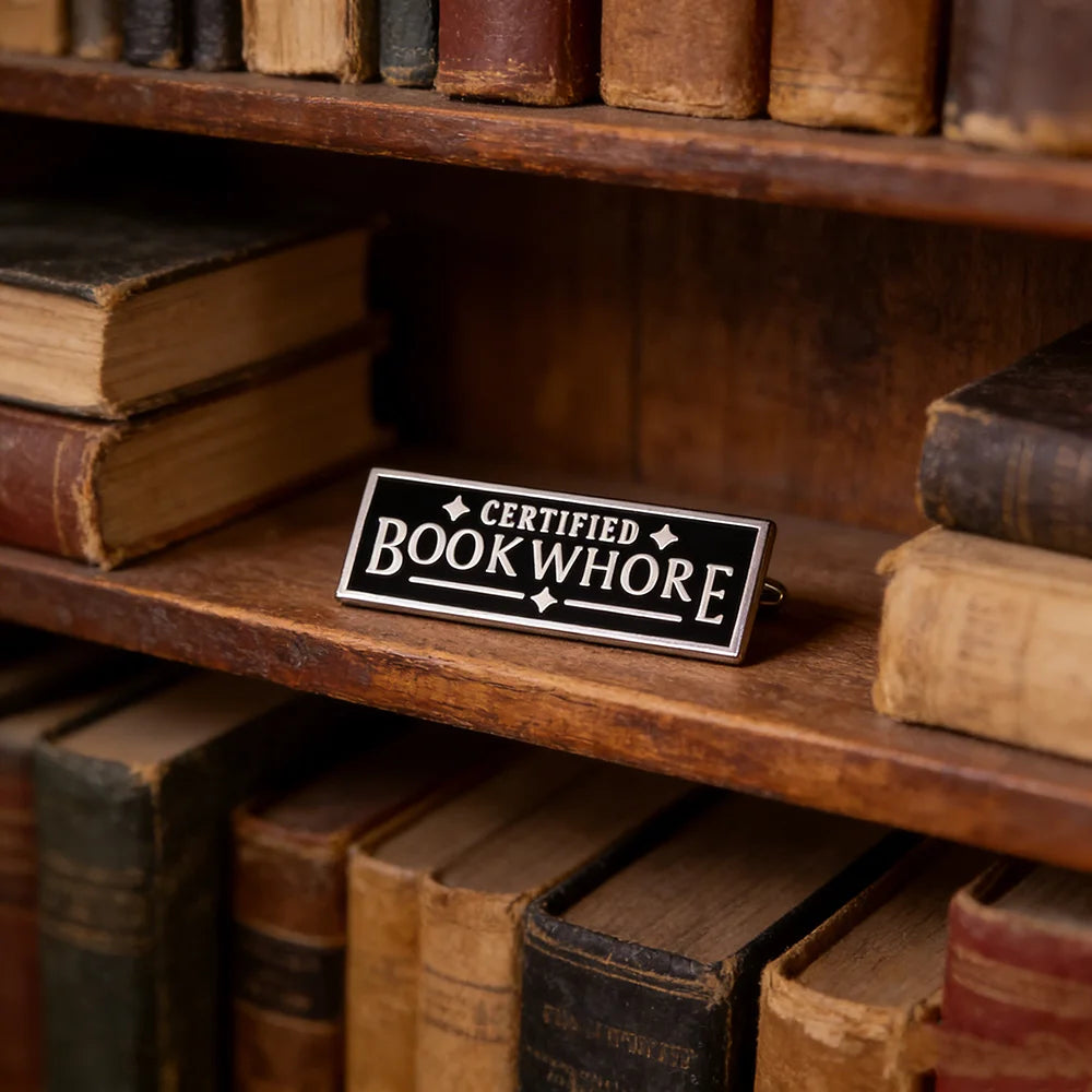 Certified Book Wh*re Enamel Pin | Funny Smut Reader Badge | BookTok Romance Reader Gift