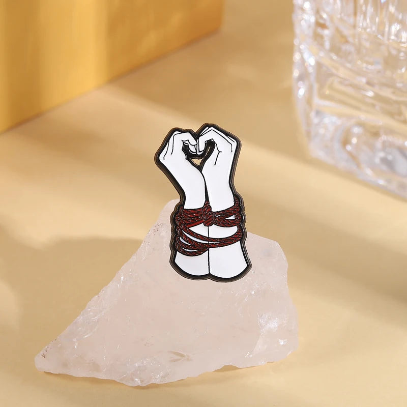 Love Binds - Shibari & BDSM Enamel Pin