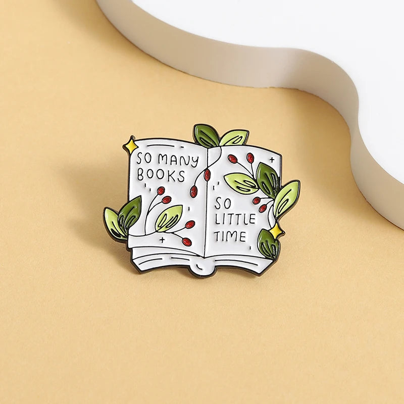 So Many Books So Little  Time - Enamel Pin