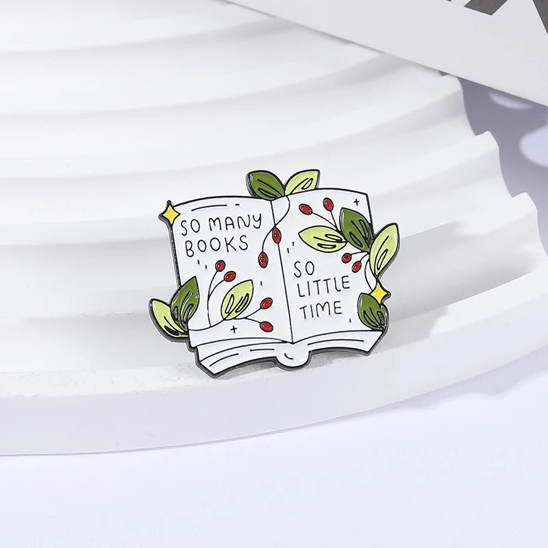 So Many Books So Little  Time - Enamel Pin