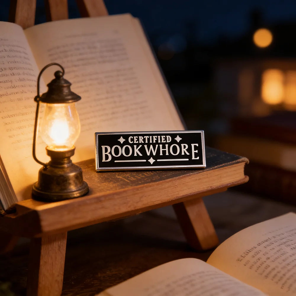 Certified Book Wh*re Enamel Pin | Funny Smut Reader Badge | BookTok Romance Reader Gift