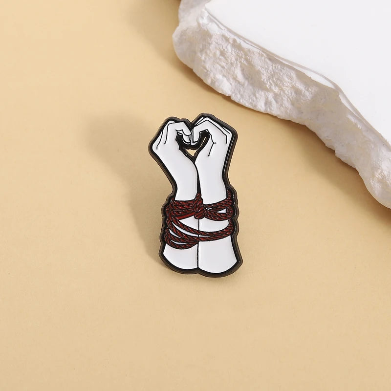 Love Binds - Shibari & BDSM Enamel Pin