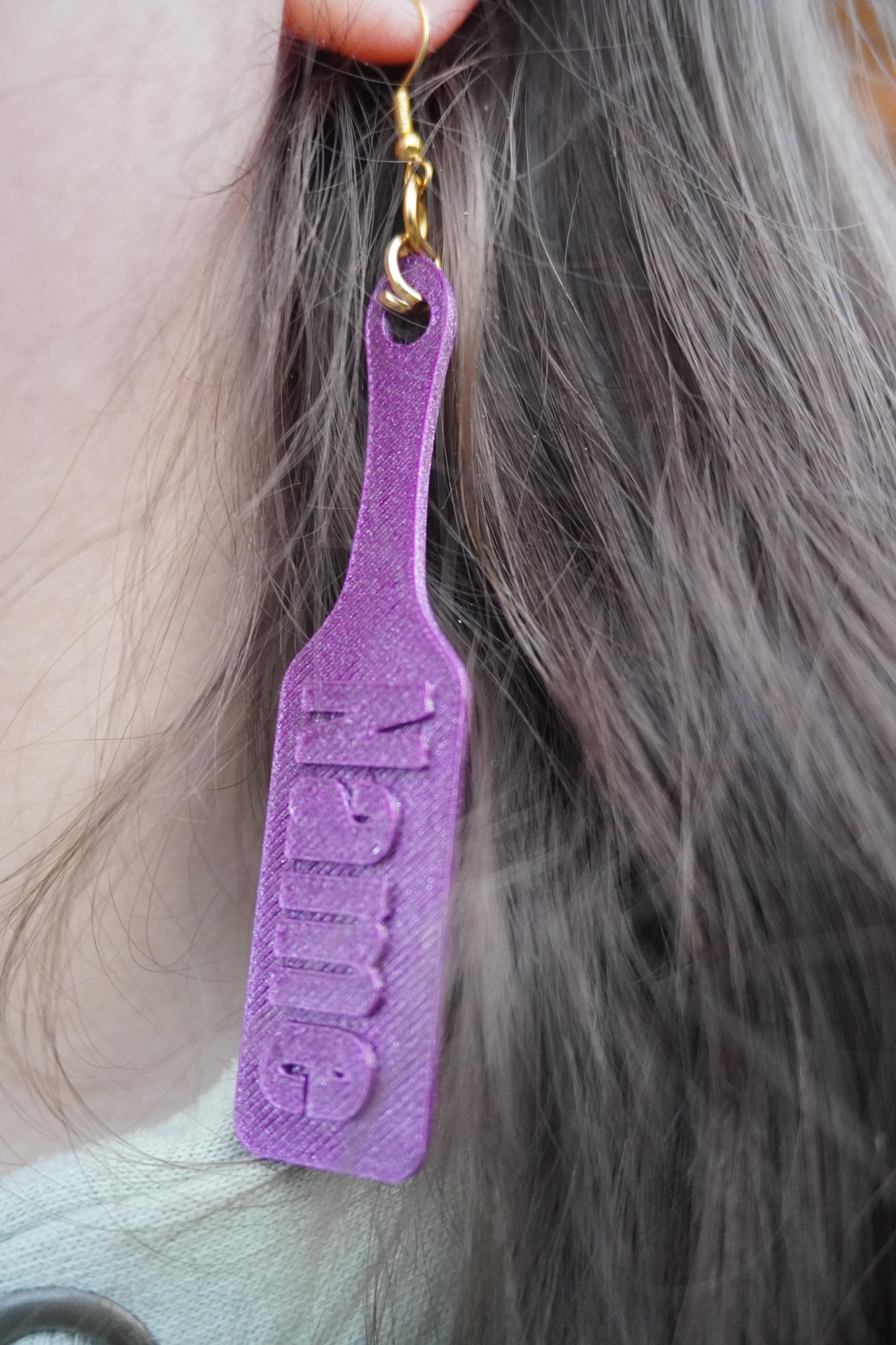Paddle Ear-Rings, Your Name here! (etsy image id: 6567801304)
