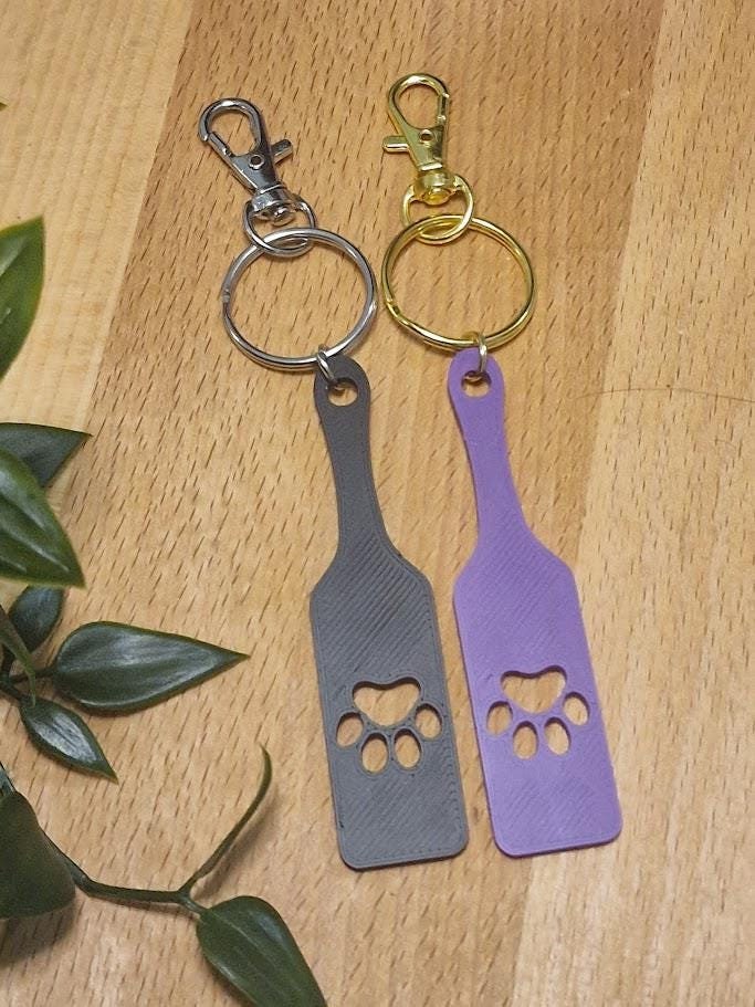 Paw Print Keychain - Pet Play & Furry Kinky BDSM 3d-Printed Accessory (etsy image id: 6611934145)
