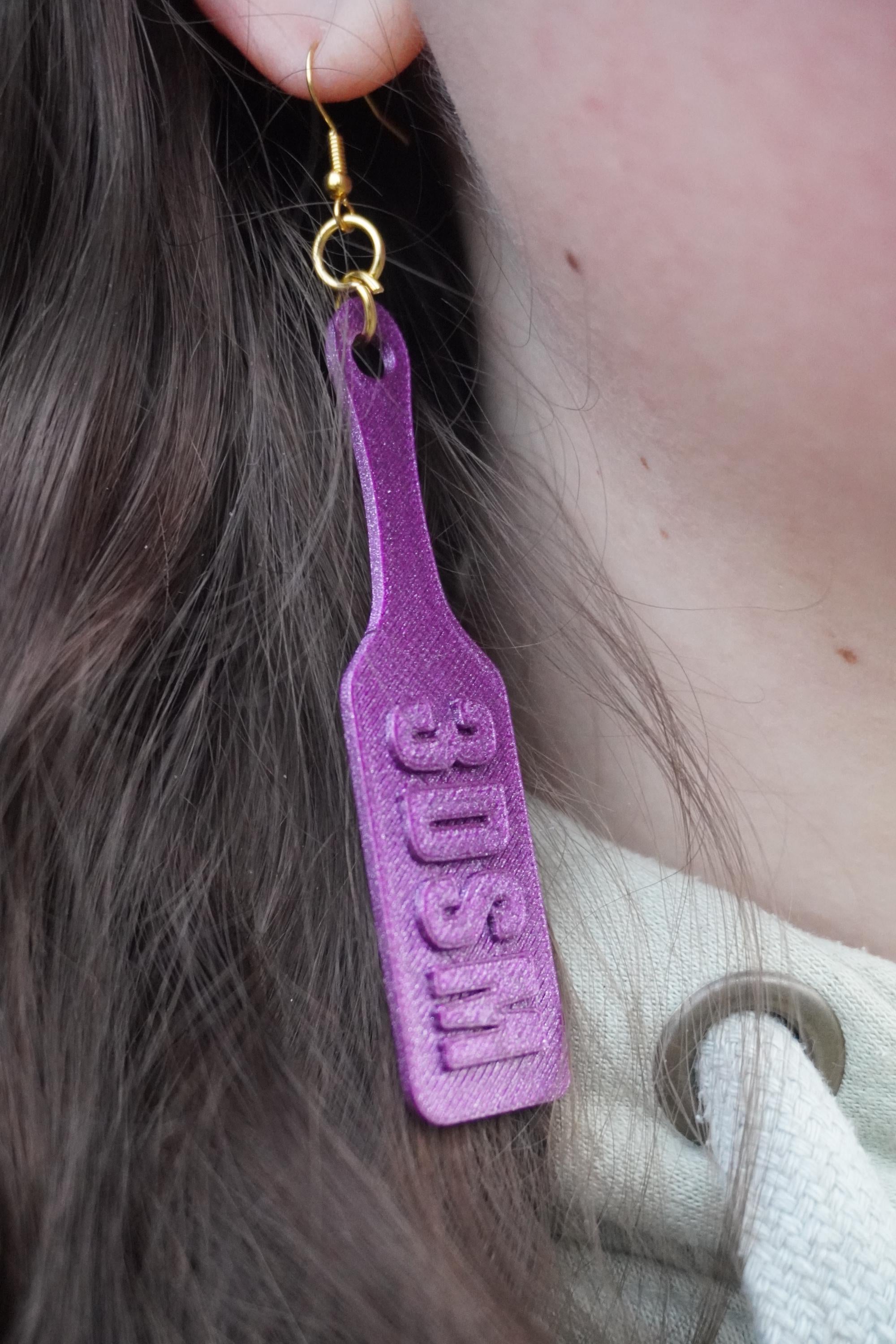 Paddle Ear-Rings, Your Name here! (etsy image id: 6615916431)
