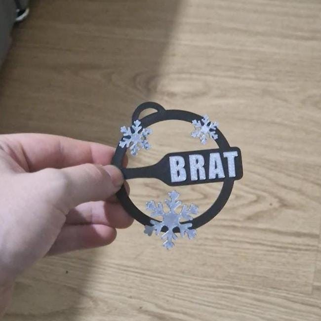 Personalised Paddle Christmas Bauble with Custom Colours - Kinky and Festive Giftf (etsy image id: 7469854568)