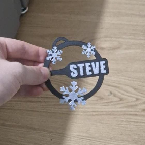 Personalised Paddle Christmas Bauble with Custom Colours - Kinky and Festive Giftf (etsy image id: 7469855346)