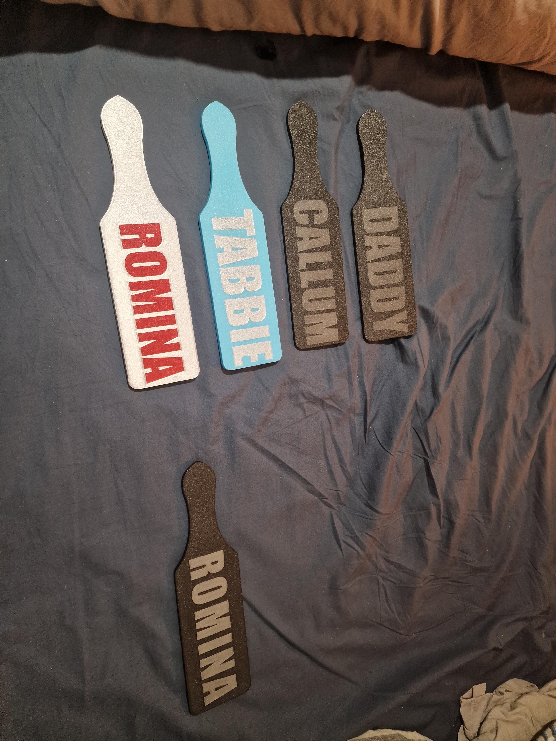 Personalised Spanking Paddle - Mid-Size BDSM Impact Toy 3D Printed (etsy image id: 7581581324)