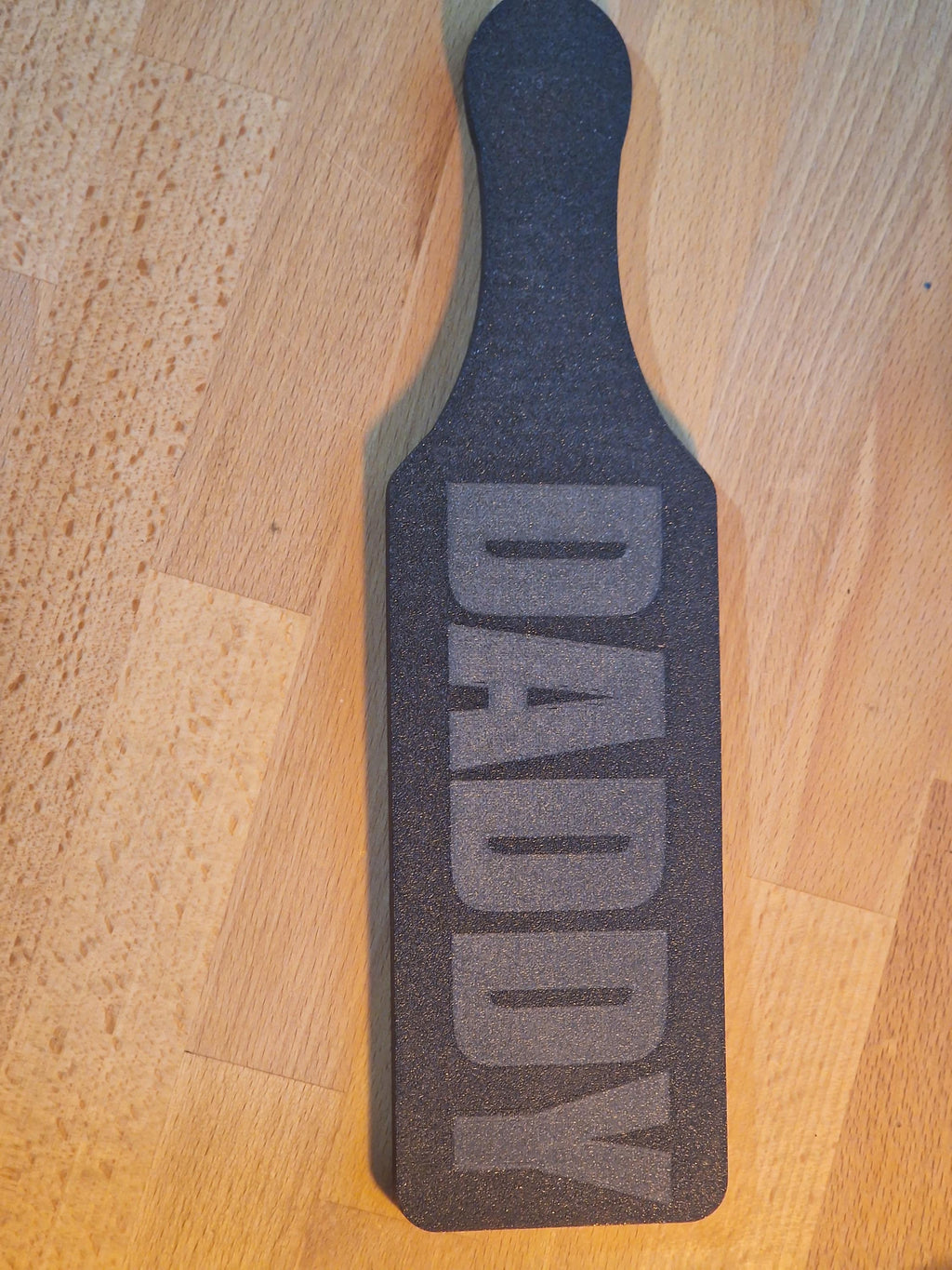 Glowy Daddy Spanking Paddle - UV Glow-In-The-Dark, Mid-Size BDSM Impact Toy 3D-Printed (etsy image id: 7650837903)