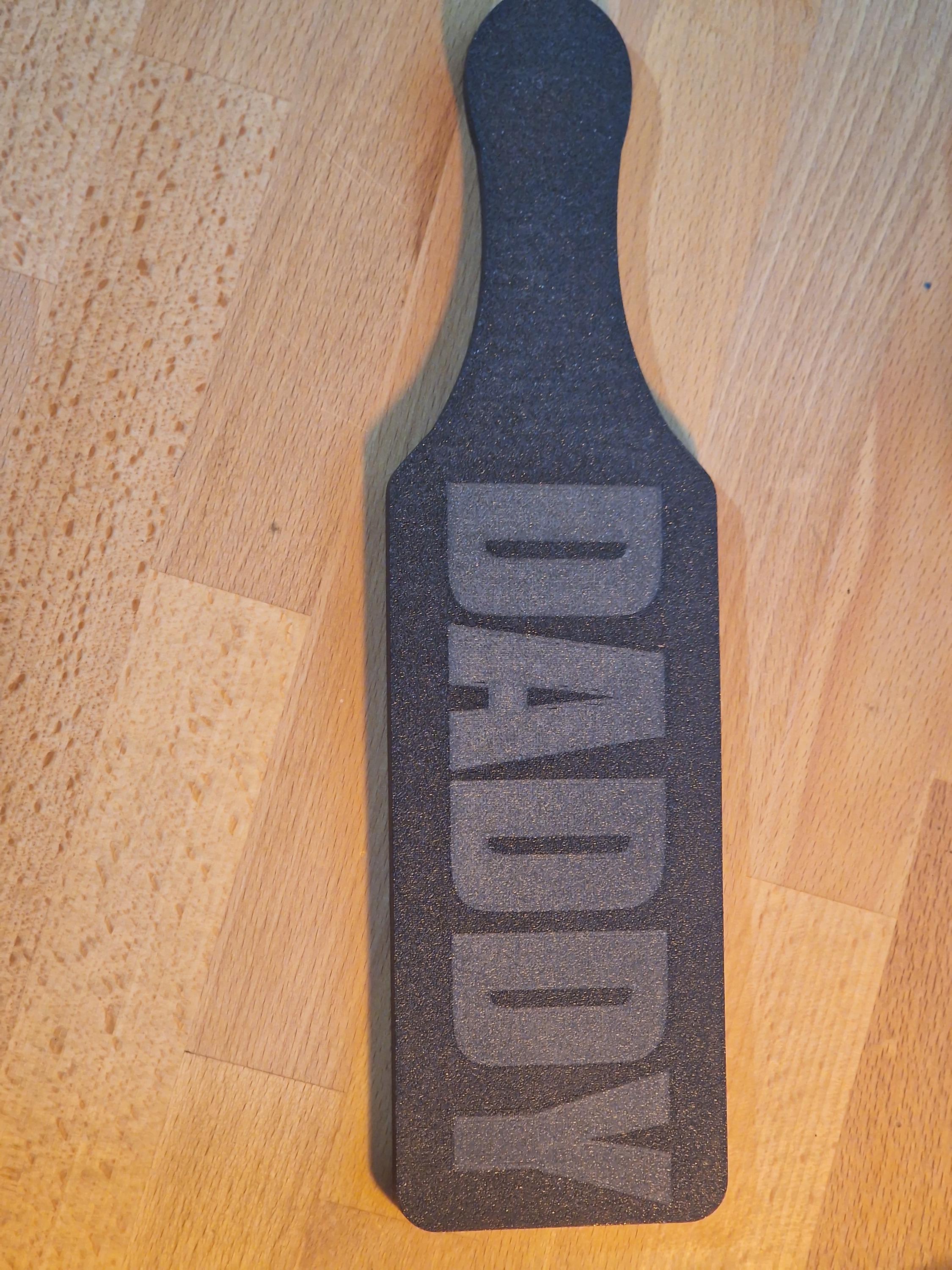 Glowy Daddy Spanking Paddle - UV Glow-In-The-Dark, Mid-Size BDSM Impact Toy 3D-Printed (etsy image id: 7650837903)
