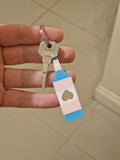 Transgender Flag Paddle with Heart Keychain - Kinky BDSM 3d-Printed Accessory (etsy image id: 7700042094)