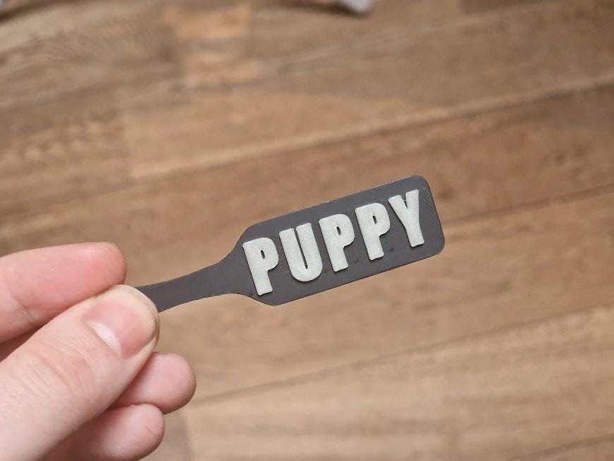 PUPPY BDSM Paddle Keychain with Custom Accent colour! Furry & Petplay Gift (etsy image id: 7782651894)
