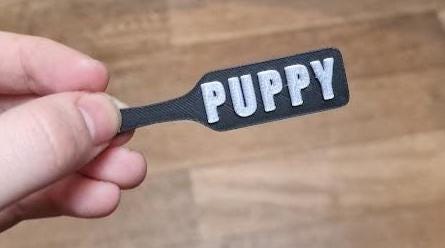PUPPY BDSM Paddle Keychain with Custom Accent colour! Furry & Petplay Gift (etsy image id: 7782652698)