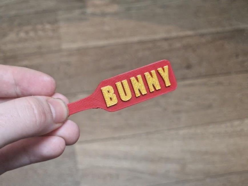 BUNNY BDSM Paddle Keychain with Custom Accent colour! Furry & Petplay Gift (etsy image id: 7782659236)