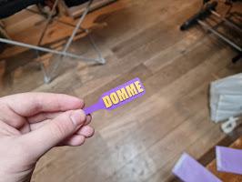 DOMME BDSM Paddle Keychain with Custom Accent colour! Furry & Petplay Gift (etsy image id: 7782692612)