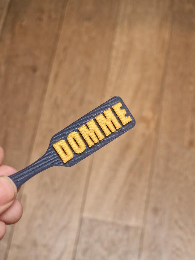 DOMME BDSM Paddle Keychain with Custom Accent colour! Furry & Petplay Gift (etsy image id: 7782693090)