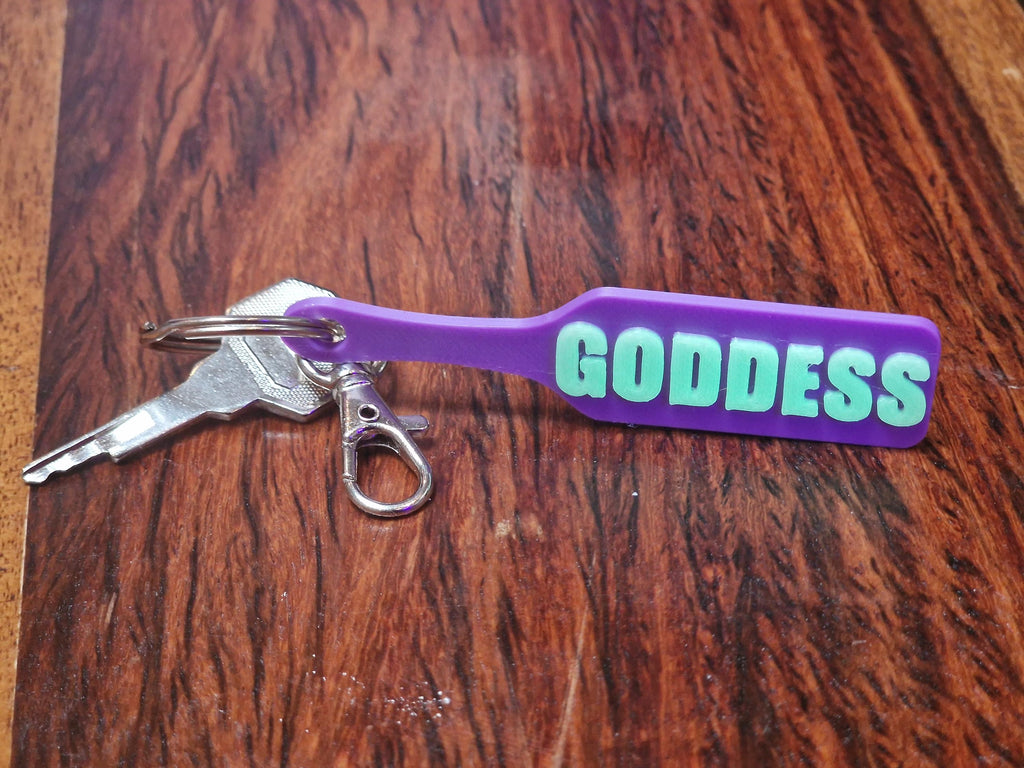 GODDESS BDSM Paddle Keychain with Custom Accent colour! Furry & Petplay Gift (etsy image id: 7782695298)