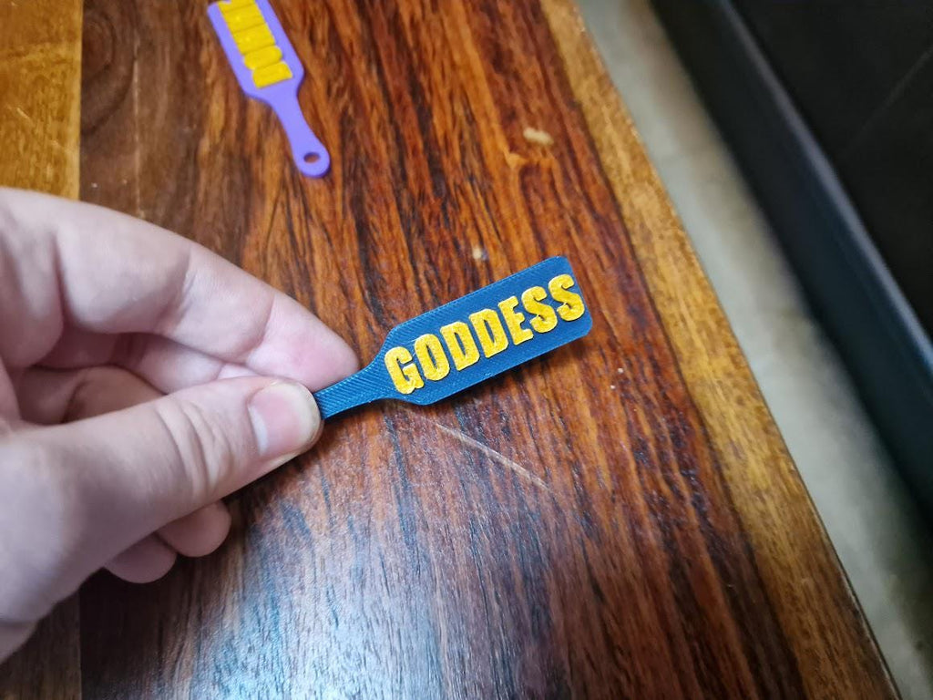 GODDESS BDSM Paddle Keychain with Custom Accent colour! Furry & Petplay Gift (etsy image id: 7782695880)