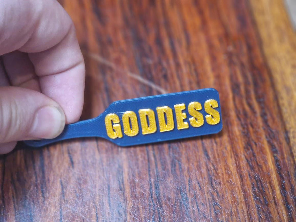 GODDESS BDSM Paddle Keychain with Custom Accent colour! Furry & Petplay Gift (etsy image id: 7782695886)