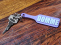 Glowy DOMME Paddle Keychain - Joker Colours (Glowy Green & Purple)  - Kinky BDSM 3d-Printed Accessory (etsy image id: 7830494741)