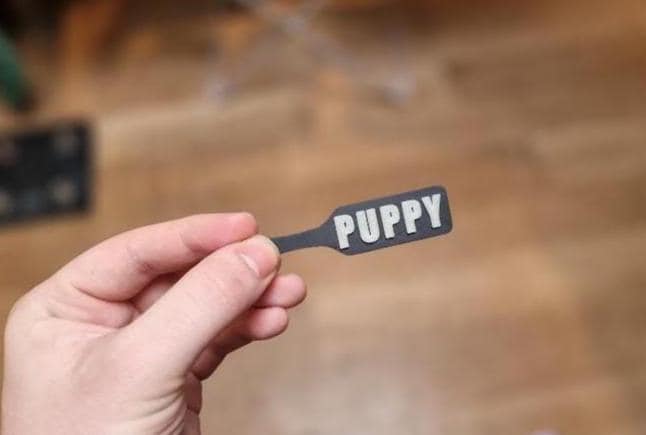 PUPPY BDSM Paddle Keychain with Custom Accent colour! Furry & Petplay Gift (etsy image id: 7830578195)