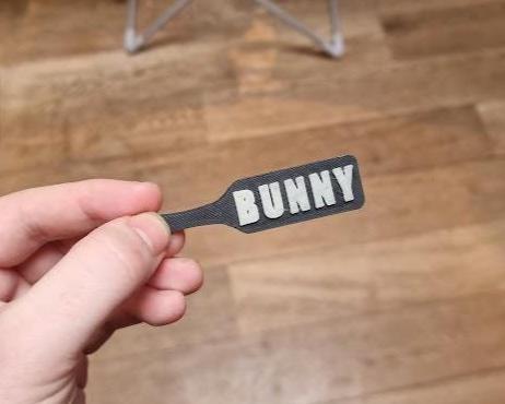 BUNNY BDSM Paddle Keychain with Custom Accent colour! Furry & Petplay Gift (etsy image id: 7830583563)