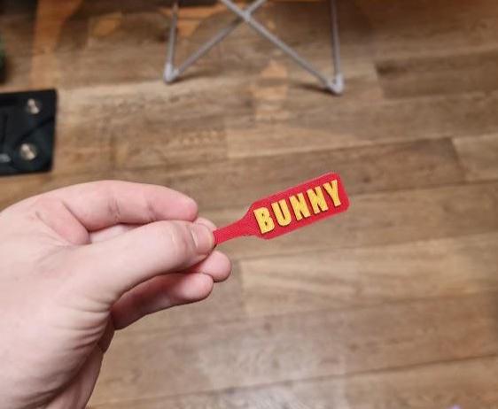 BUNNY BDSM Paddle Keychain with Custom Accent colour! Furry & Petplay Gift (etsy image id: 7830584085)