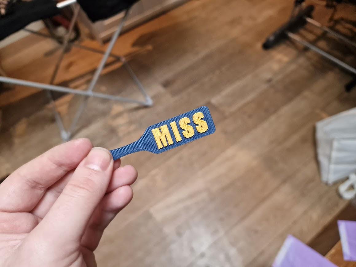 MISS BDSM Paddle Keychain with Custom Accent colour! Furry & Petplay Gift (etsy image id: 7830616599)