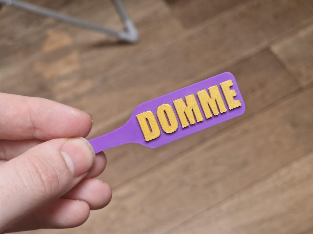 DOMME BDSM Paddle Keychain with Custom Accent colour! Furry & Petplay Gift (etsy image id: 7830617573)