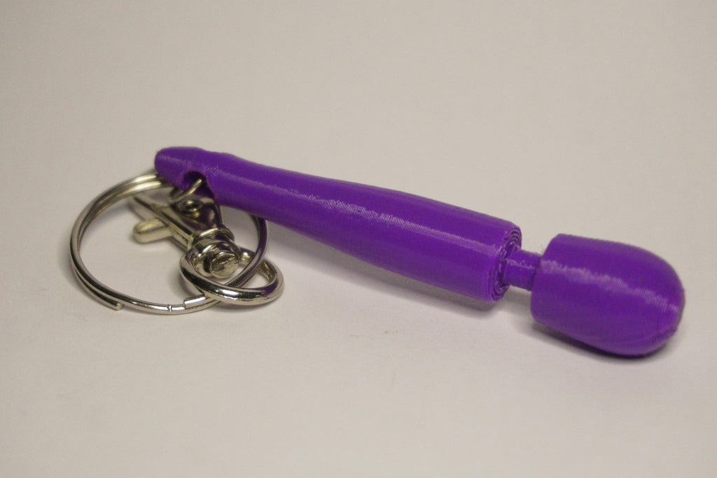 Buzzy-Wand Keychain - Kinky / 3d-Printed Accessory - BDSM / LGBT Gift (etsy image id: 7995585956)