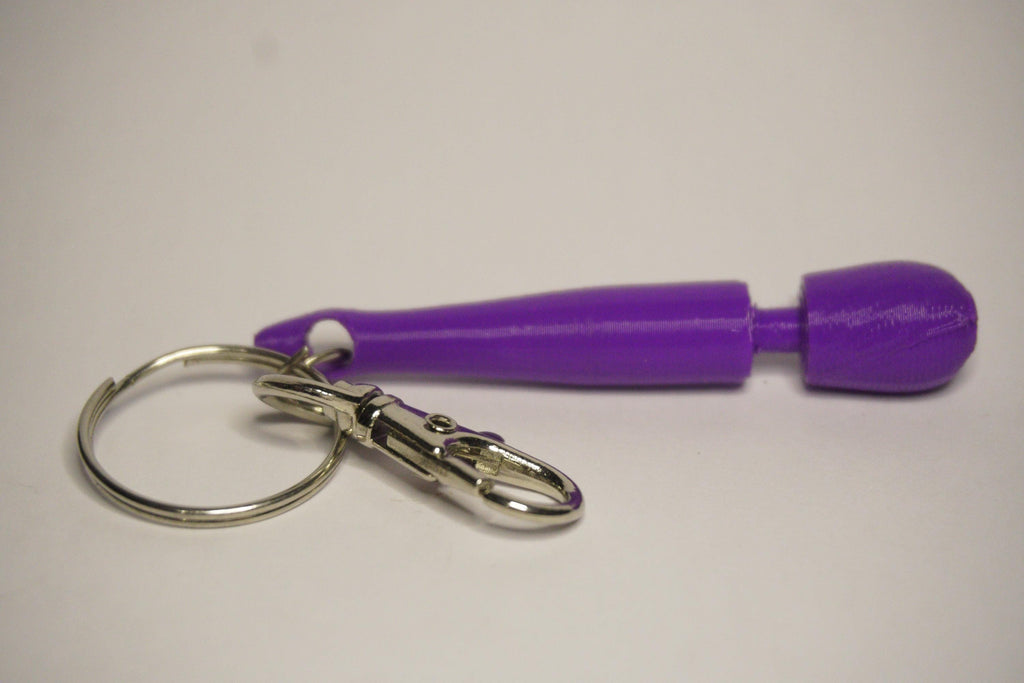 Buzzy-Wand Keychain - Kinky / 3d-Printed Accessory - BDSM / LGBT Gift (etsy image id: 7995585986)