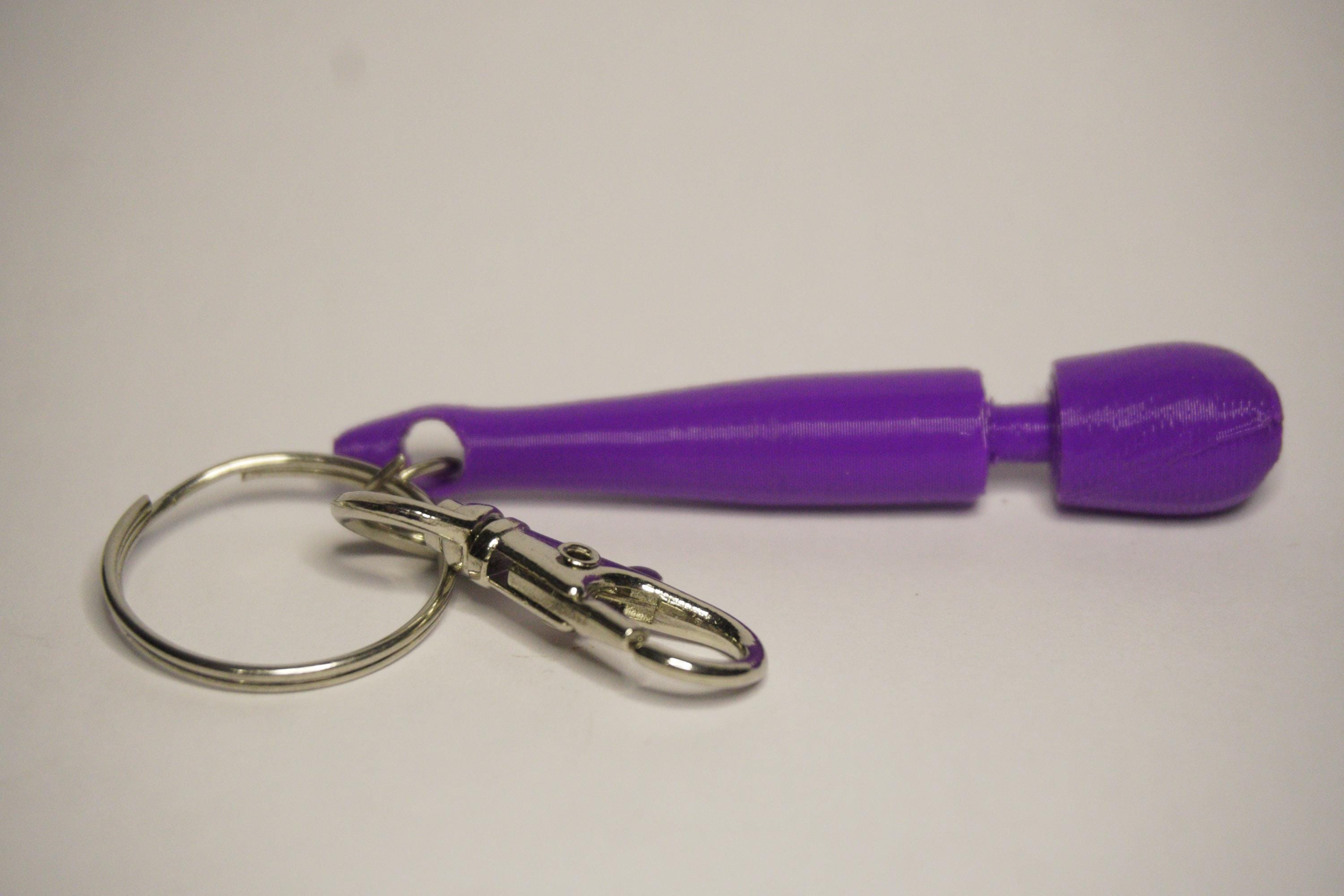 Buzzy-Wand Keychain - Kinky / 3d-Printed Accessory - BDSM / LGBT Gift (etsy image id: 7995585986)