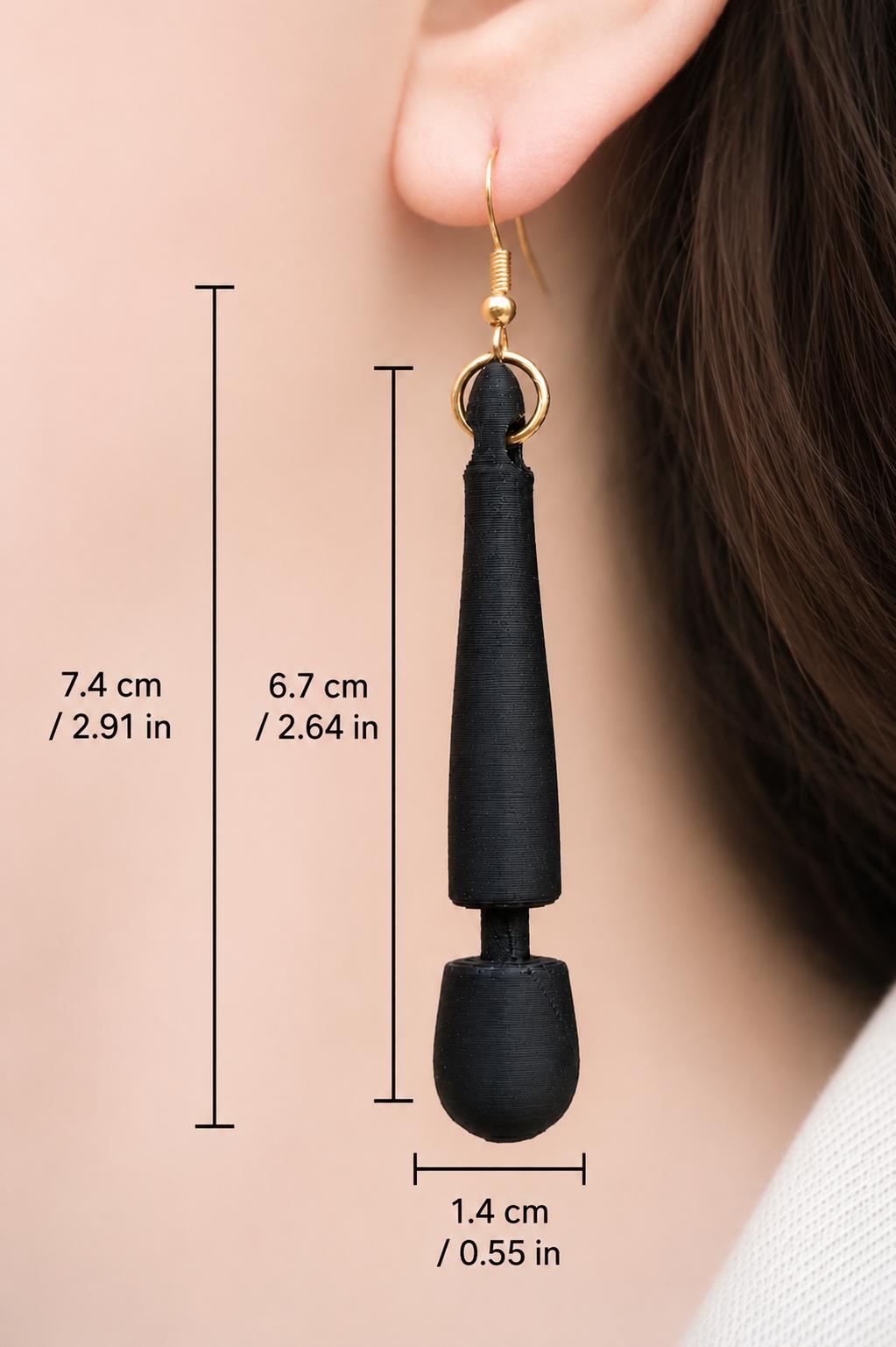 Wand Vibrator Earrings, Kinky/Lesbian/LGBTQ+/BDSM Accessory (etsy image id: 8008901938)