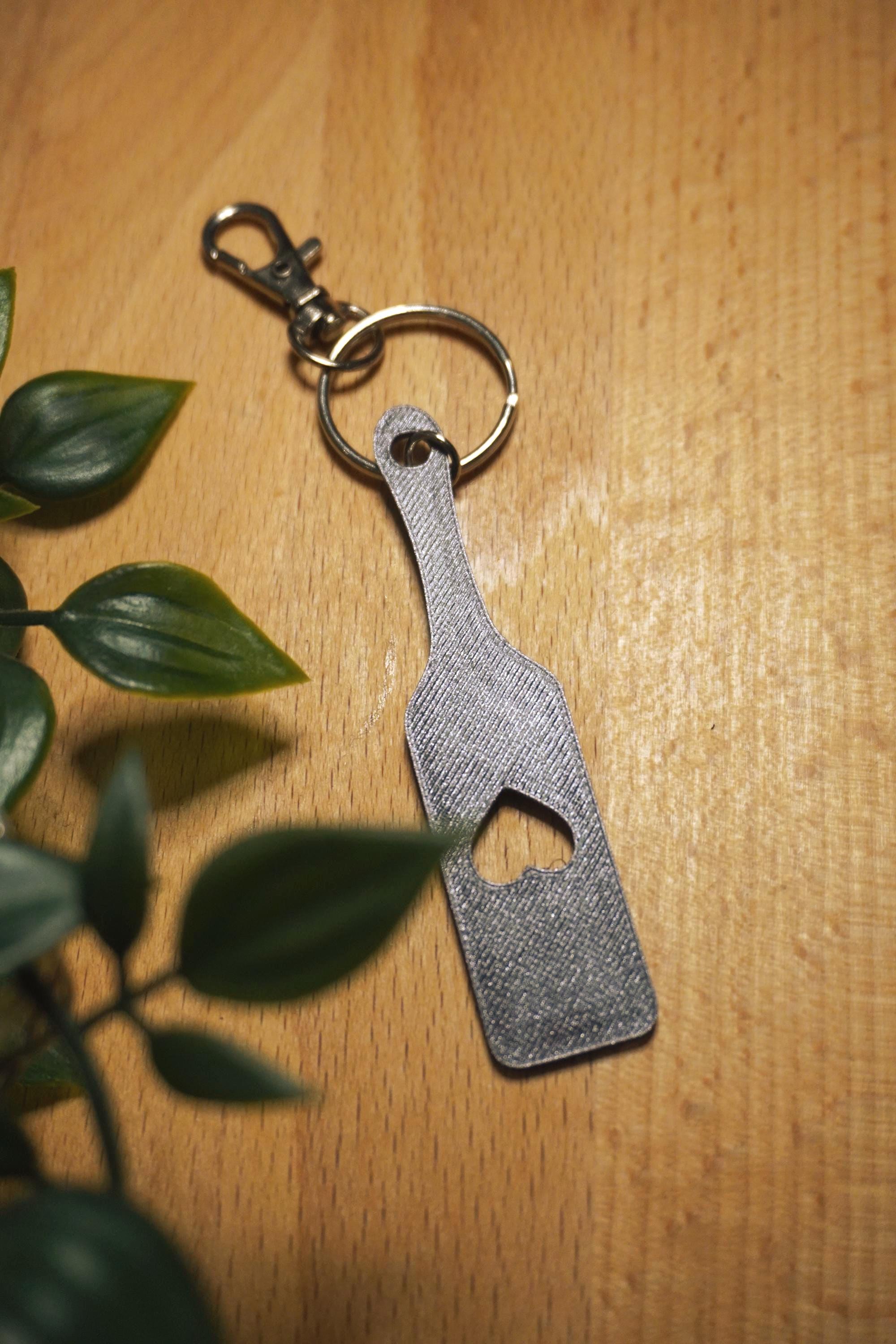 Paddle with Heart Keychain - Kinky BDSM 3d-Printed Accessory (etsy image id: 8009134586)
