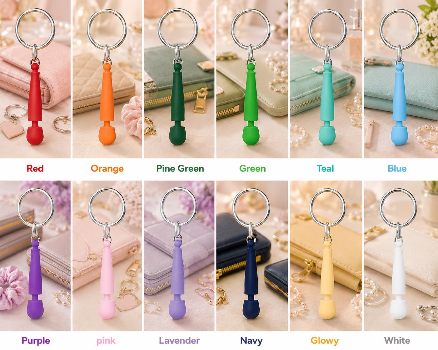 Buzzy-Wand Keychain - Kinky / 3d-Printed Accessory - BDSM / LGBT Gift (etsy image id: 8009209682)