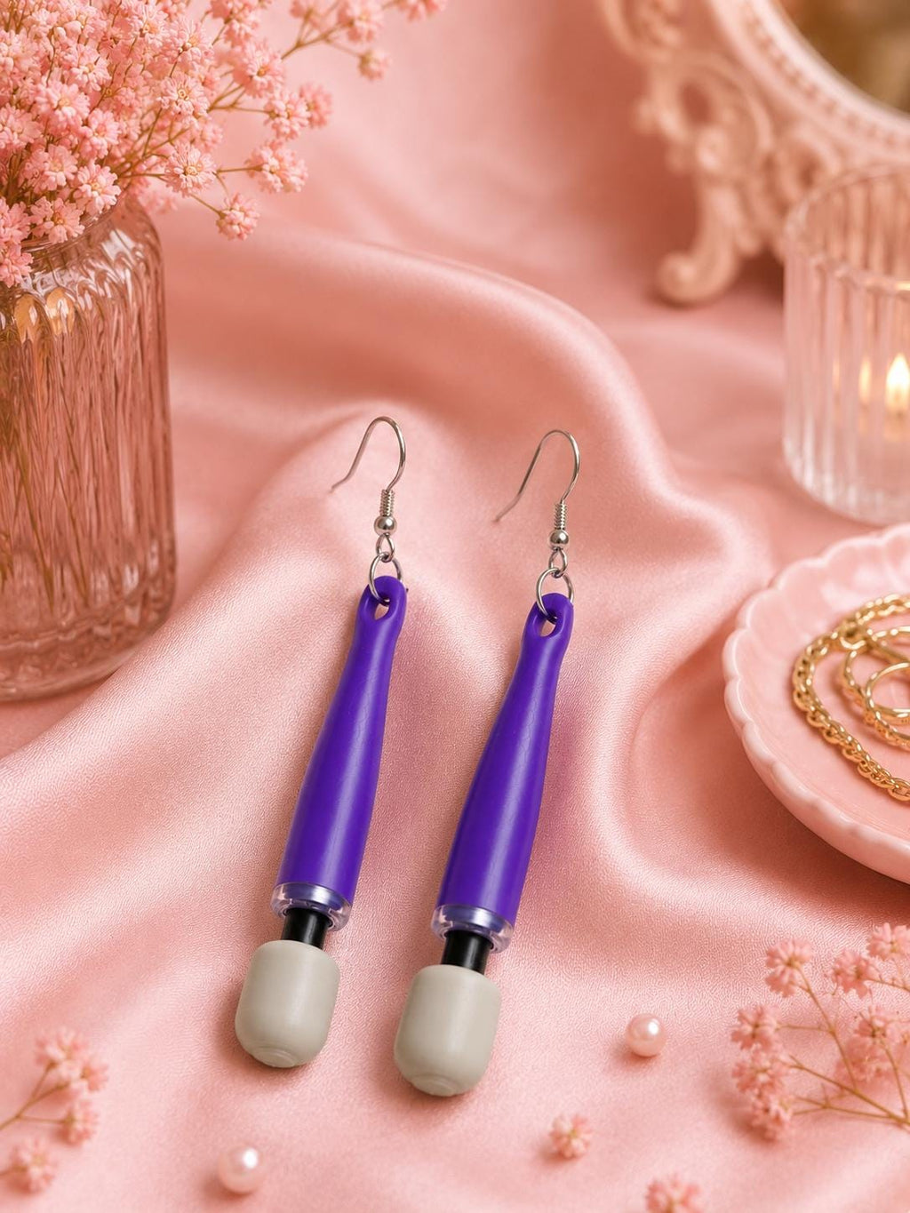 Doxy-style Vibrator Earrings, Kinky/Lesbian/LGBTQ+/BDSM Accessory __etsy:8009554246