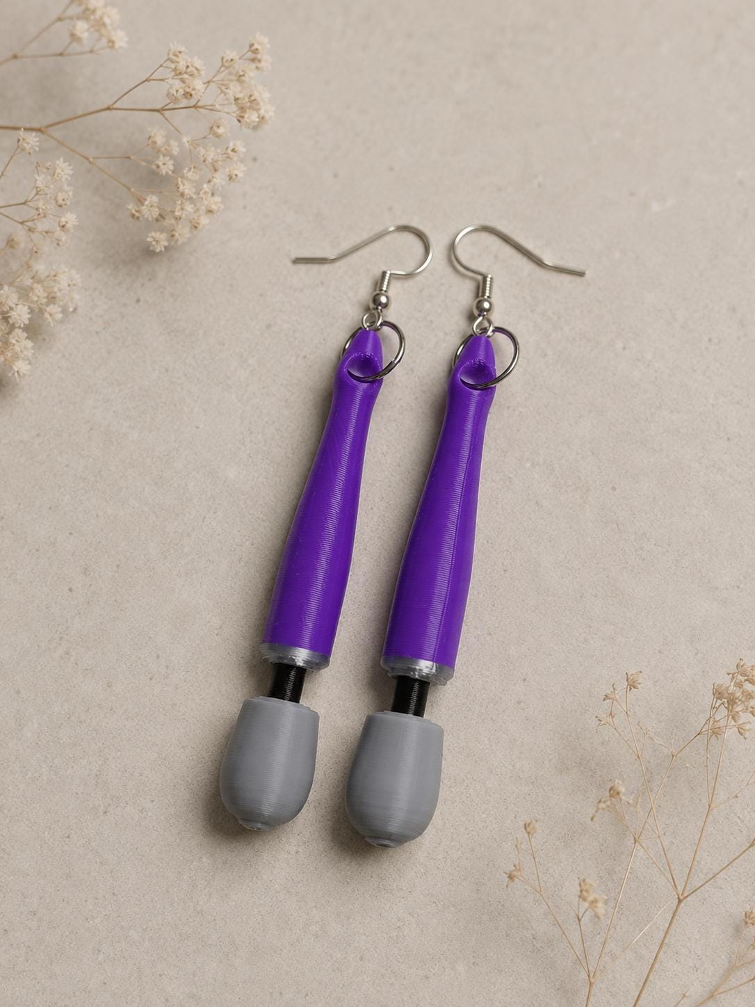Doxy-style Vibrator Earrings, Kinky/Lesbian/LGBTQ+/BDSM Accessory __etsy:8009574044
