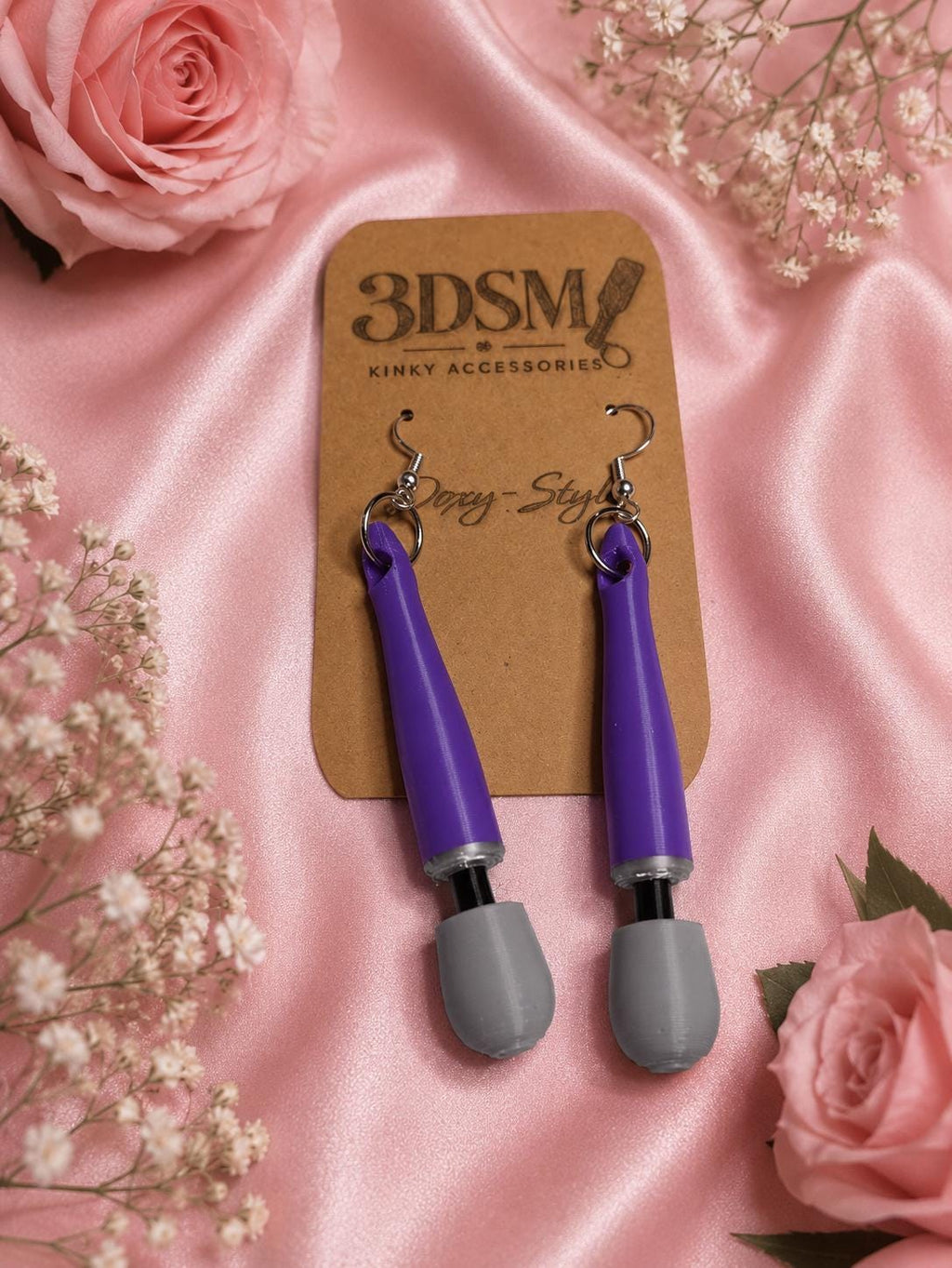 Doxy-style Vibrator Earrings, Kinky/Lesbian/LGBTQ+/BDSM Accessory __etsy:8009574046