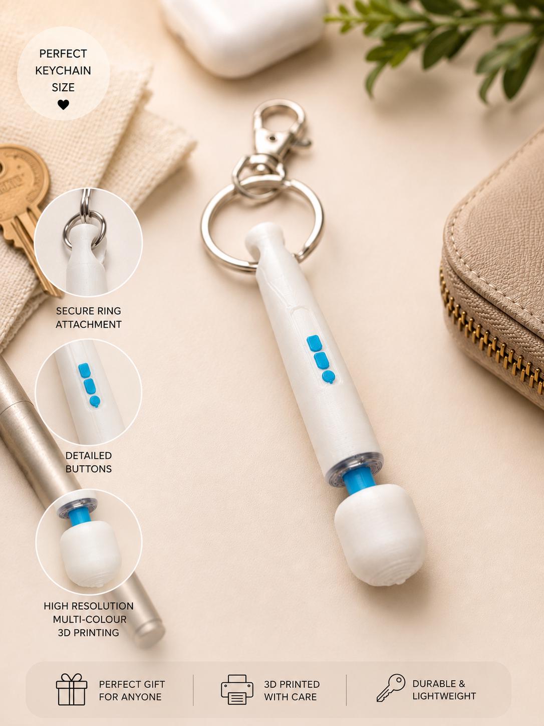 Hitachi-style Vibrator Keychain, Kinky/Lesbian/LGBTQ+/BDSM Accessory __etsy:8009617126
