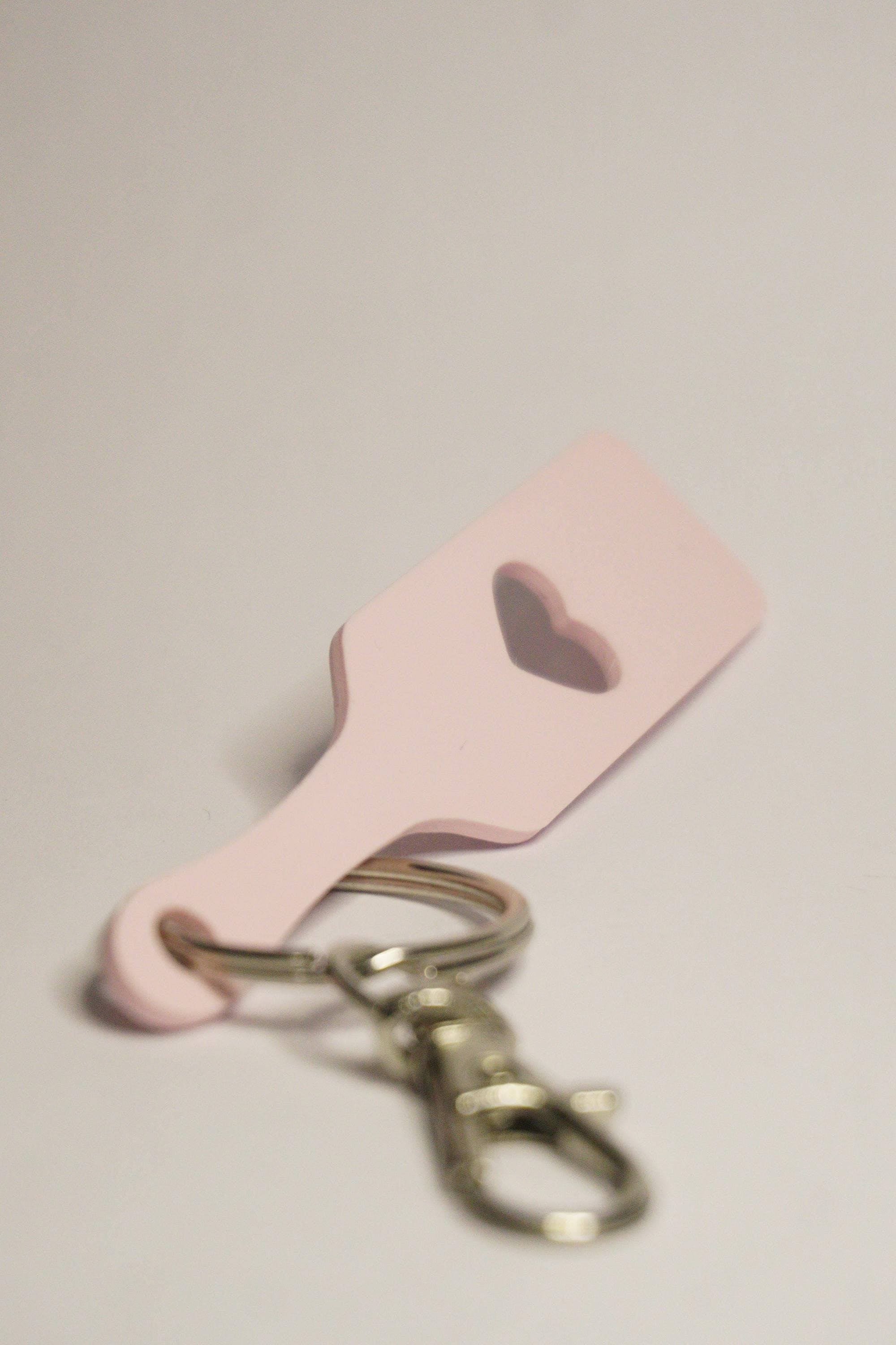Paddle with Heart Keychain - Kinky BDSM 3d-Printed Accessory (etsy image id: 8043498067)