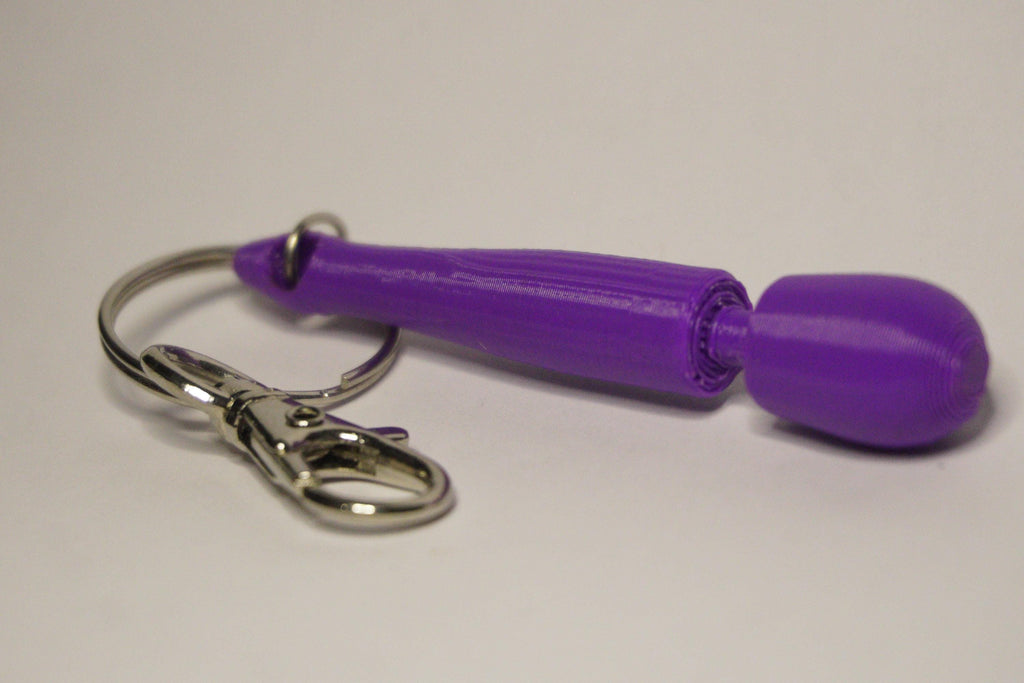 Buzzy-Wand Keychain - Kinky / 3d-Printed Accessory - BDSM / LGBT Gift (etsy image id: 8043519729)